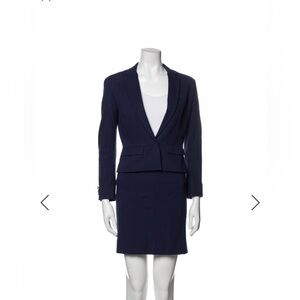 Diane Von Furstenberg Women's Navy Blazer and Skirt Suit